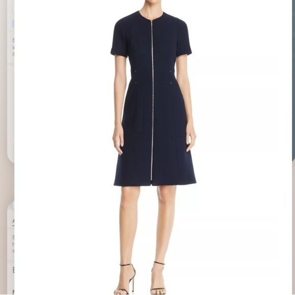 LAFAYETTE 148 NY Sonya Elegant zip front A line Dress Size 6 - Picture 1 of 13